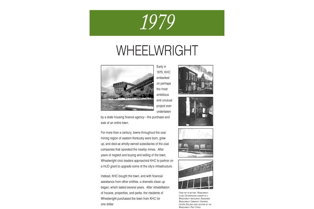 1979 image with text and images of wheelwright building
