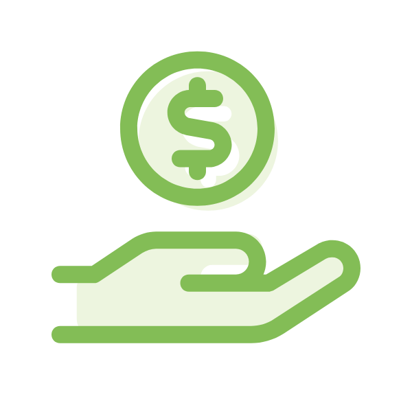 Icon - Hand holding money symbol