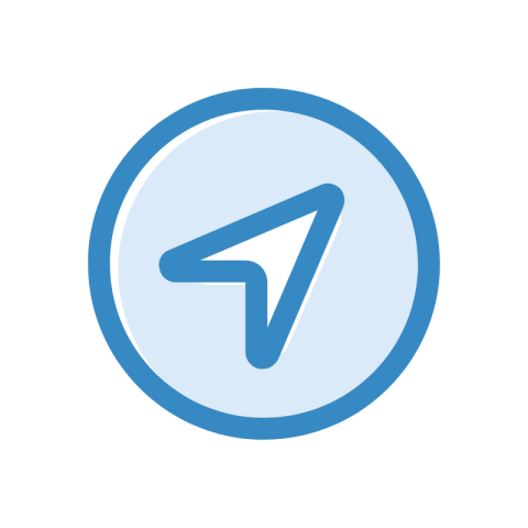 Icon - Circle Location with Arrow